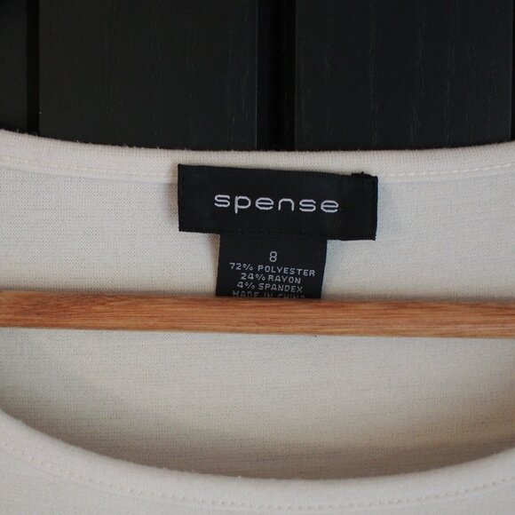 Spence | Black & White Ponte Dress w Stripes - Picture 2 of 7